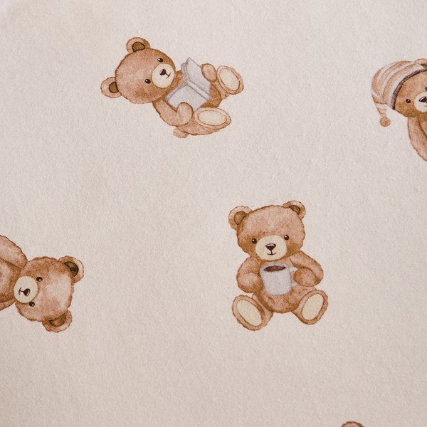 Kreemikas flanelllina lastele üheinimesevoodile 90x190 cm Brushed Teddy Bear - Catherine Lansfield-image-1