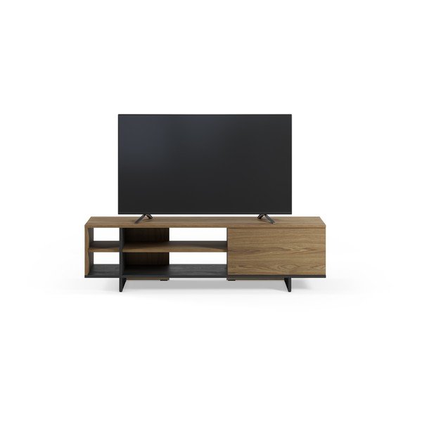 Must/naturaalne tammepuust televiisorialus 160x44x36 cm Cequoia - Marckeric-image-2