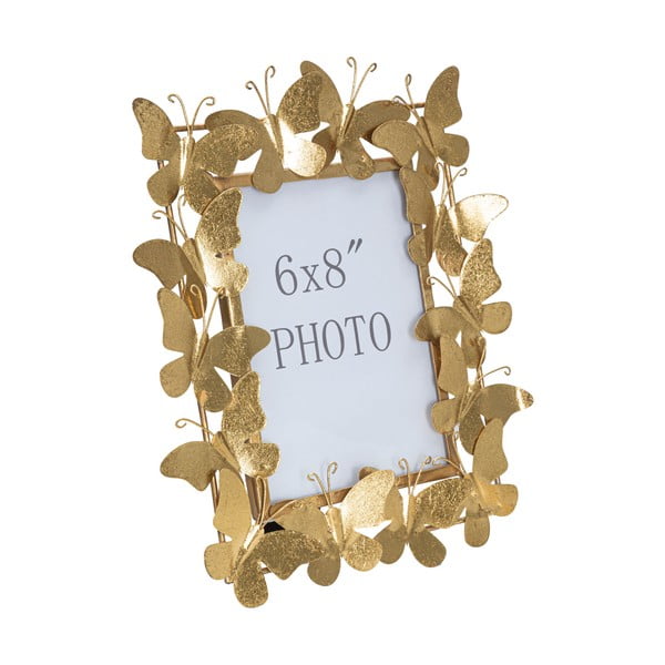 Metallist seisuraam kuldne 28x30,5 cm Butterfly – Mauro Ferretti-image-2