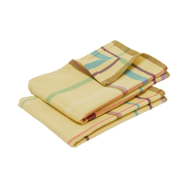 2 kollase puuvillase rätiku Yara komplekt, 50 x 70 cm - Hübsch