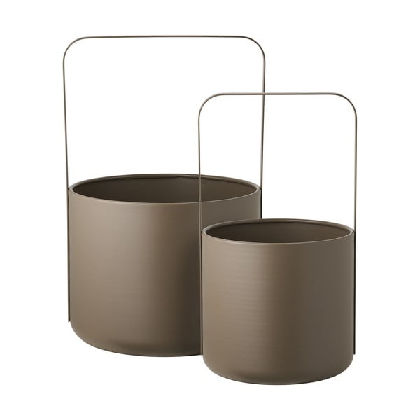 Metallist lillepoti ümbrised komplektis 2 tk ø 24,5 cm Tule – House Nordic-image-2