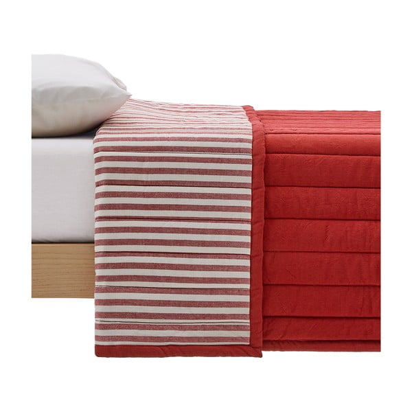 Punane tepitud orgaanilisest puuvillast voodikate 180x240 cm Sini - Kave Home