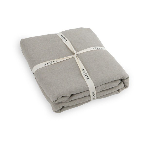 Helehall/beež linane voodipesu kaheinimesevoodile 200x200 cm Natural - Native Natural-image-3