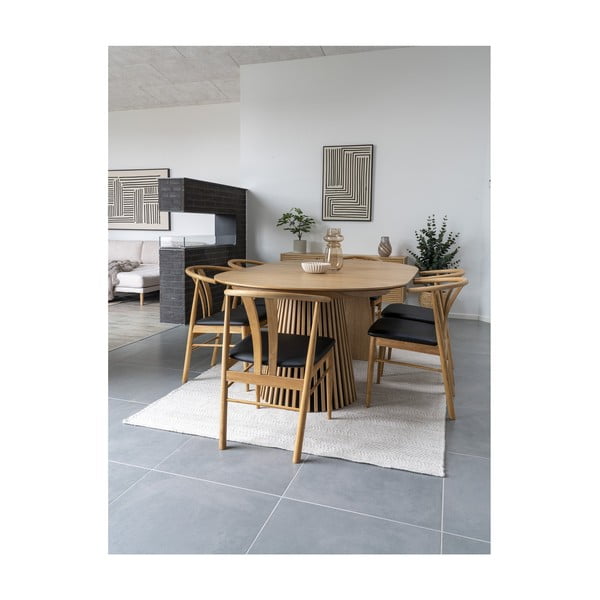 Ümmargune kokkupandav tammespooniga söögilaud ø 120 cm Osaka - House Nordic-image-4