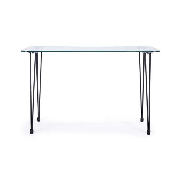 Töölaud klaasist pealispinnaga 60x120 cm Rondo - Bizzotto-image-2