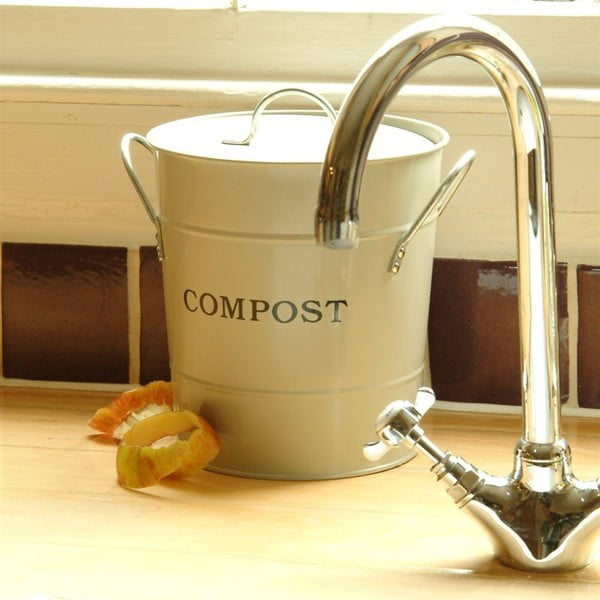 Krémový kompostér s víkem Garden Trading Compost, 3,5 l-image-1