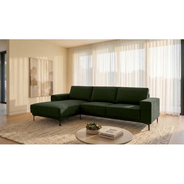 Roheline šenillist nurgadiivan (vasak nurk) Copenhagen - Scandic-image-1