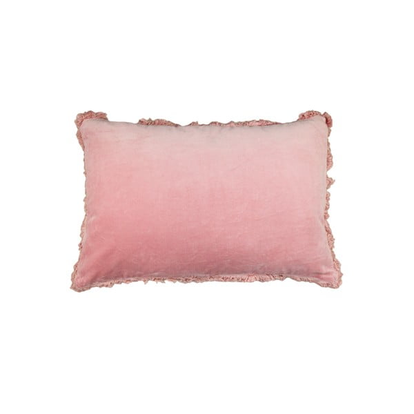 Růžový bavlněný polštář HSM collection Colorful Living Rosa Carro, 60 x 40 cm