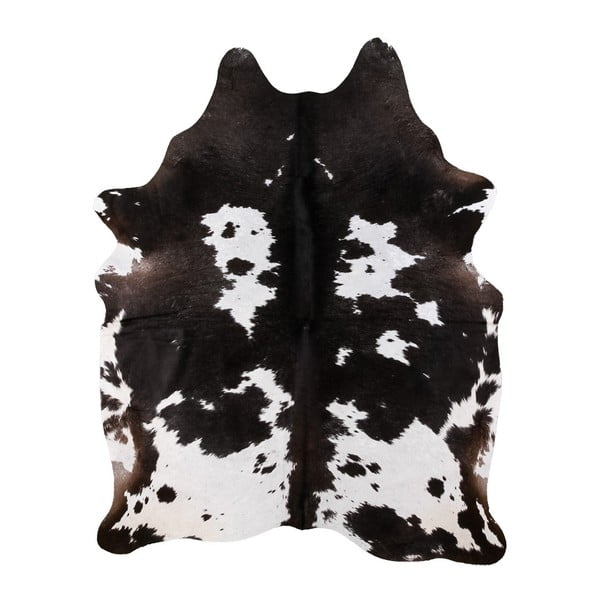 Černo-bílá pravá hovězí kůže Arctic Fur Nero Creamy, 207 x 174 cm