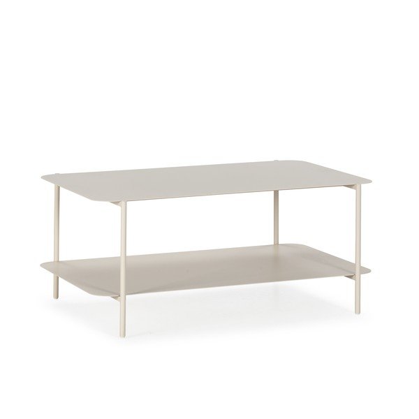 Kreemikas metallist kohvilaud 58x90 cm Beatrix - MOME