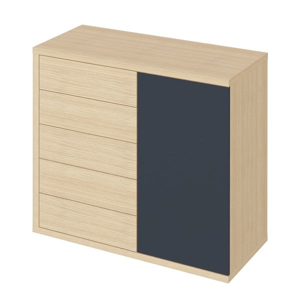 Must madal riidekapp tammepuust 113x113 cm Hugo - TemaHome-image-2