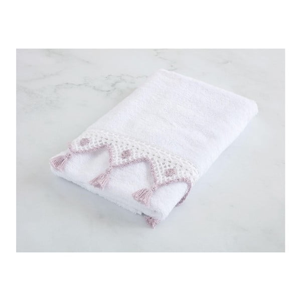 Bílý bavlněný ručník k umyvadlu Bohoo, 50 x 76 cm