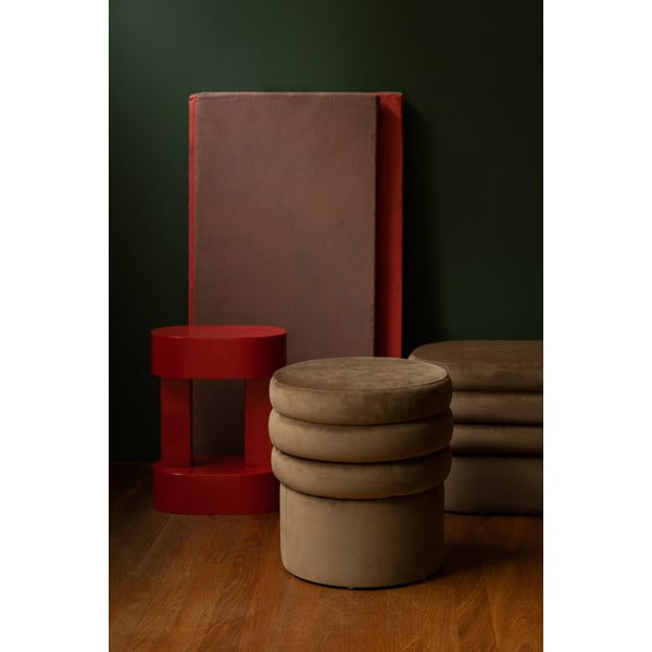 Pruun sametist tumba Aditi - Dutchbone-image-1