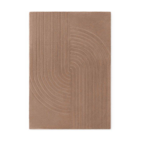 Beež käsitsi kootud villane vaip 160x230 cm Arcura - Vikosa
