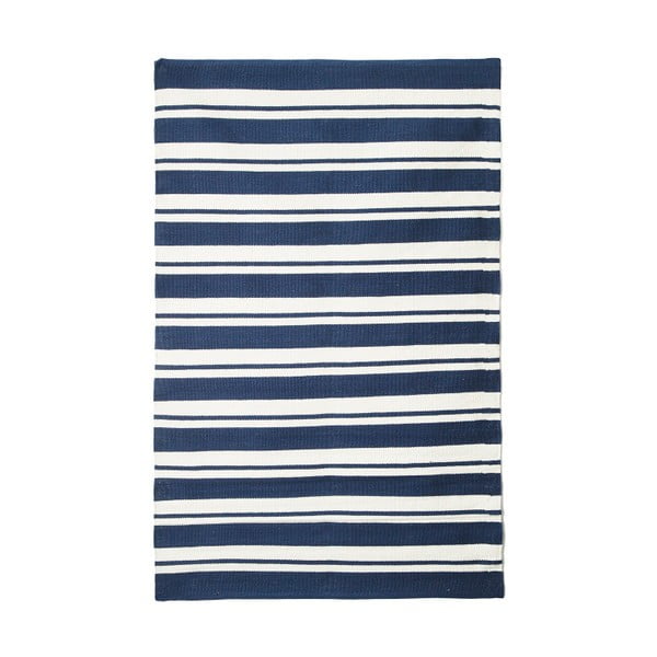 Modrobílý koberec TJ Serra Navy Stripes, 100 x 120 cm