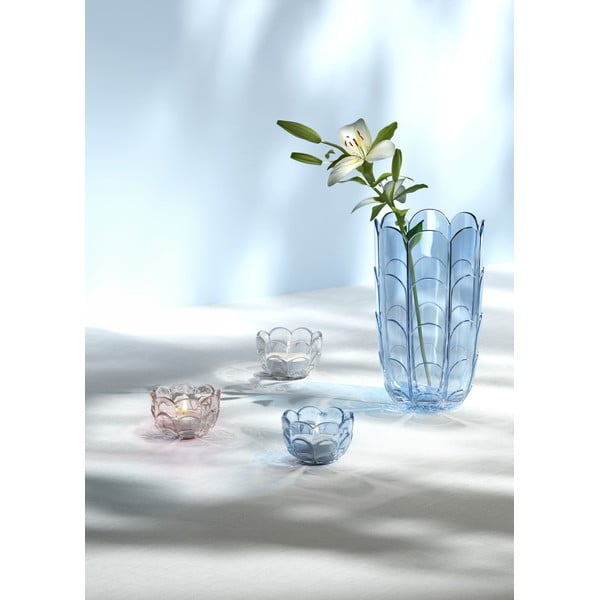 Helesinine käsitsi valmistatud klaasist vaas (kõrgus 19 cm) Lily - Holmegaard-image-1