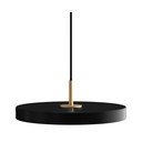 Must LED rippvalgusti metallist lambivarjuga ø 31 cm Asteria Mini - UMAGE