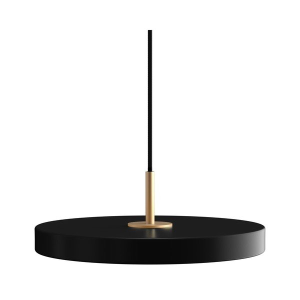 Must LED rippvalgusti metallist lambivarjuga ø 31 cm Asteria Mini - UMAGE