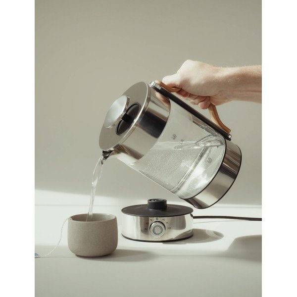 Hõbedane klaasist veekeetja 1,2 l Emma - Stelton-image-1