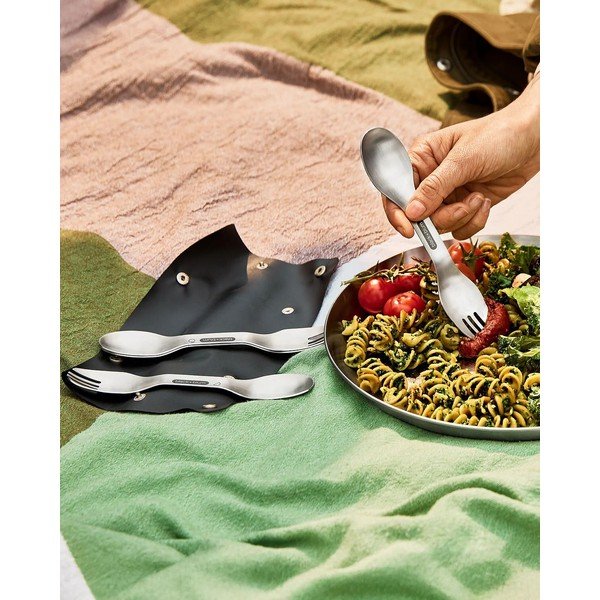 Roostevabast terasest kahvlid 4 tk komplektis Spork - Black + Blum-image-1