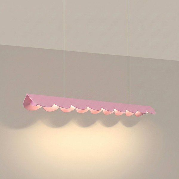 Roosa alumiiniumist LED-rippvalgusti BISCUIT - Thoro-image-1