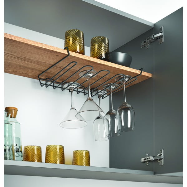 Must rippuv veiniklaasi hoidja Wine Glass - Metaltex-image-1