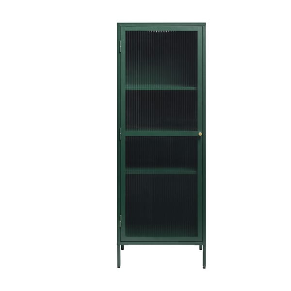 Roheline metallist vitriin Bronco, kõrgus 160 cm - Unique Furniture