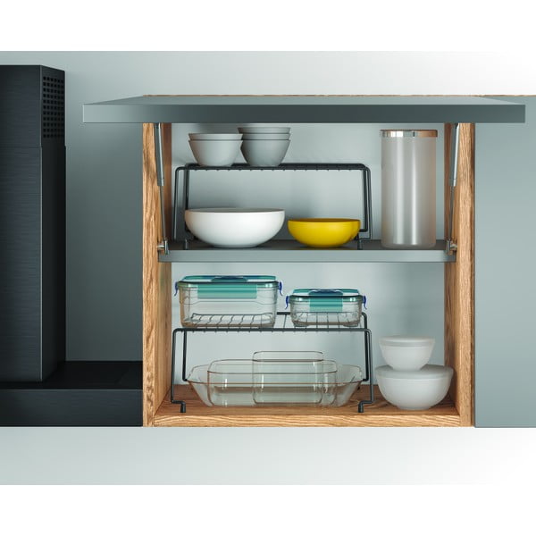 Komplekt 2 musta lisariiulit kööki Brooklyn Lava - Metaltex-image-2