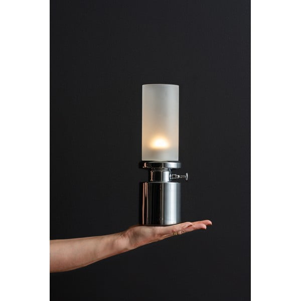 Hõbedane dimmerdatav LED lauavalgusti metallist varjuga (kõrgus 29,5 cm) Camp - Leitmotiv-image-1