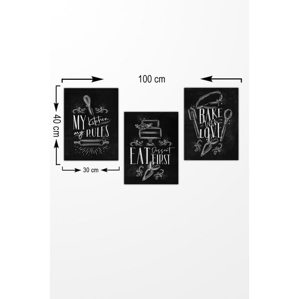 Sildid 3tk komplektis 30x40 cm – Wallity-image-1