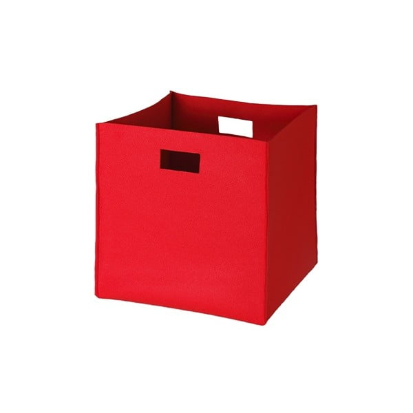 Plstěná krabice 36x35 cm, červená