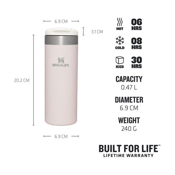 Roosa termoskruus 470 ml - Stanley-image-4