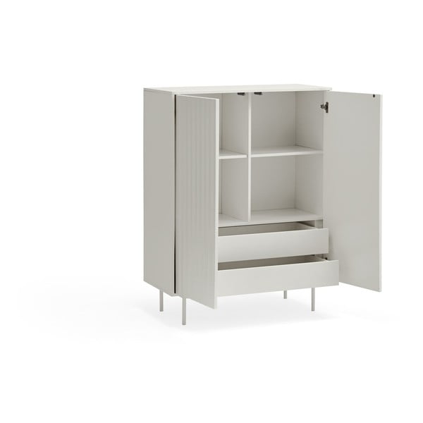 Valge kõrge kapp 97x130 cm Sierra - Teulat-image-3