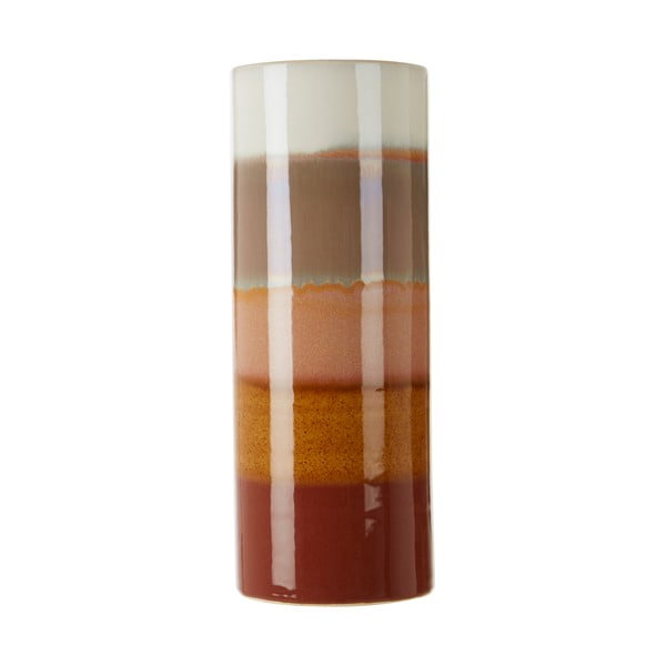 Béžovo-hnědá váza z kameniny Premier Housewares Sorrell, výška 40 cm