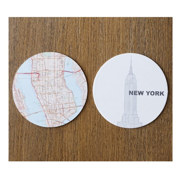 Sada 10 podtácků Design Ideas MapCoasters New York