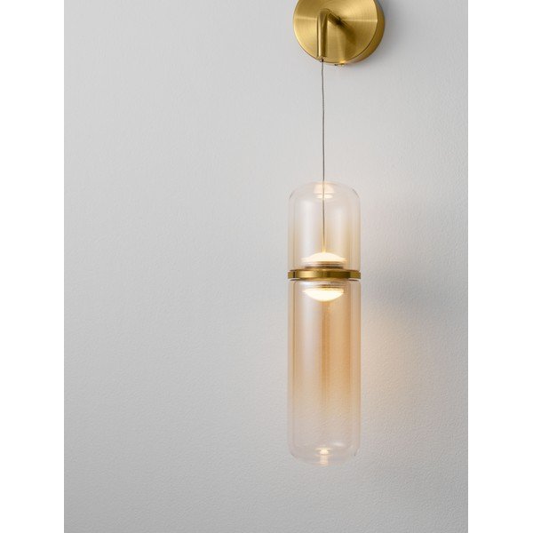 Kuldse värvi klaasist hämardatav LED-seinavalgusti Norma - Nova Luce-image-2