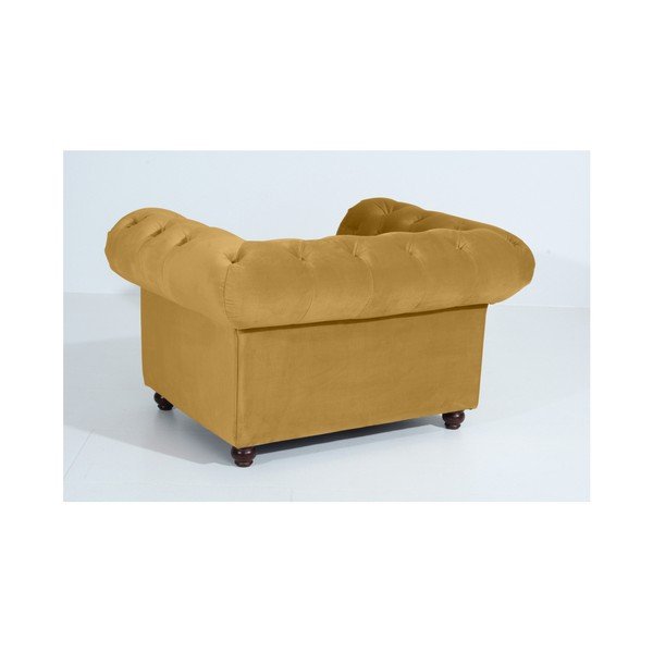 Žluté křeslo Max Winzer Orleans Velvet-image-3