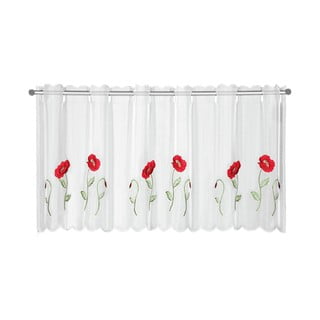 Valge kardin 155x45 cm Poppies - Sehlbach