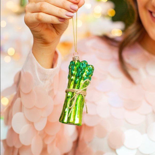 Klaasist jõulukaunistus Asparagus - Sass & Belle-image-1