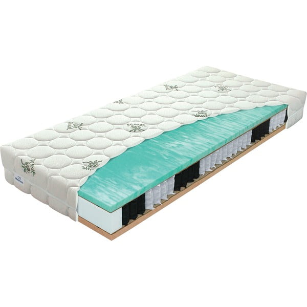 Kõva/keskmiselt kõva kahepoolne vedrumadrats 200x200 cm Primátor Biogreen - Materasso-image-2