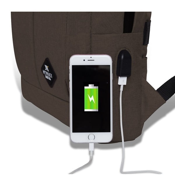 Tumepruun USB-portiga seljakott My Valice GALAXY Smart Bag - Myvalice-image-2