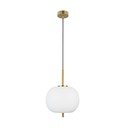 Valge/messingvärvi klaasist ripplamp ø 30 cm Lato - Nova Luce