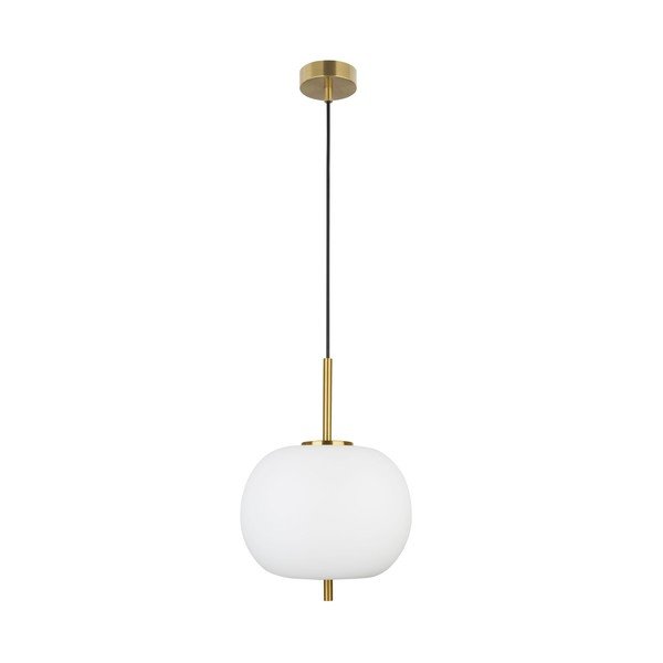 Valge/messingvärvi klaasist ripplamp ø 30 cm Lato - Nova Luce