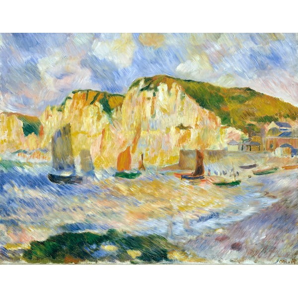 Maali reproduktsioon , 90 x 70 cm Auguste Renoir - Sea and Cliffs - Fedkolor