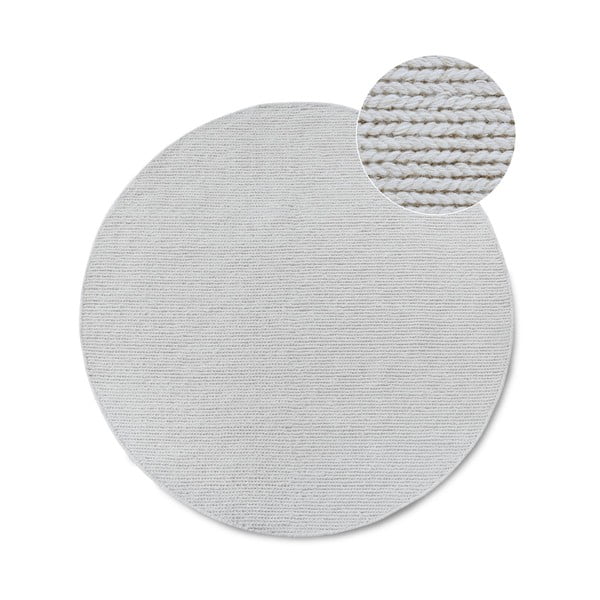 Valge käsitsi kootud ümmargune villane vaip ø 160 cm Francois – Villeroy&Boch