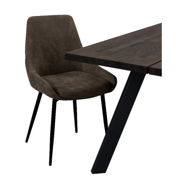 Pruun pehmendusega söögitool Sierra - Rowico-image-3