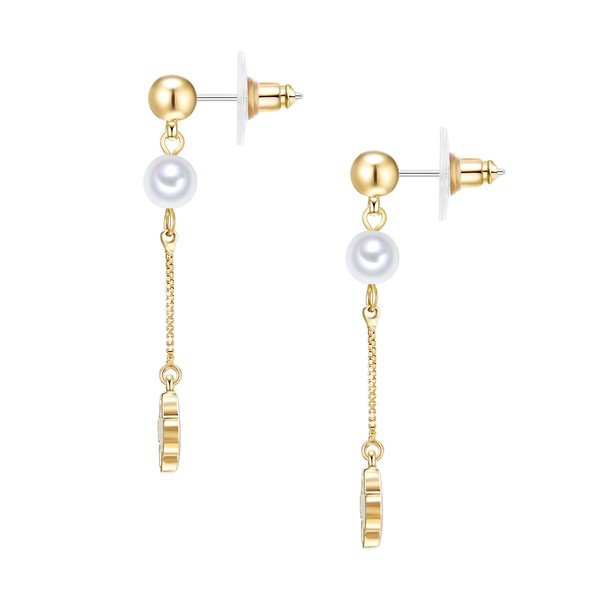 Perlové náušnice Nova Pearls Copenhagen Goldie Mélanie-image-2