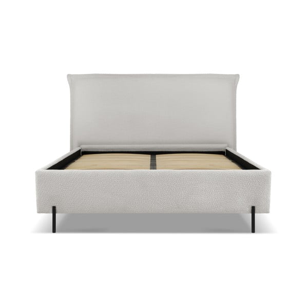 Helehall polsterdatud kaheinimesevoodi koos voodipõhja ja panipaigaga 160x200 cm Armie - Milo Casa-image-2