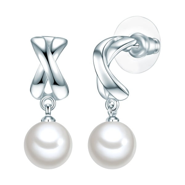 Perlové náušnice Rou, perla, ⌀ 1 cm