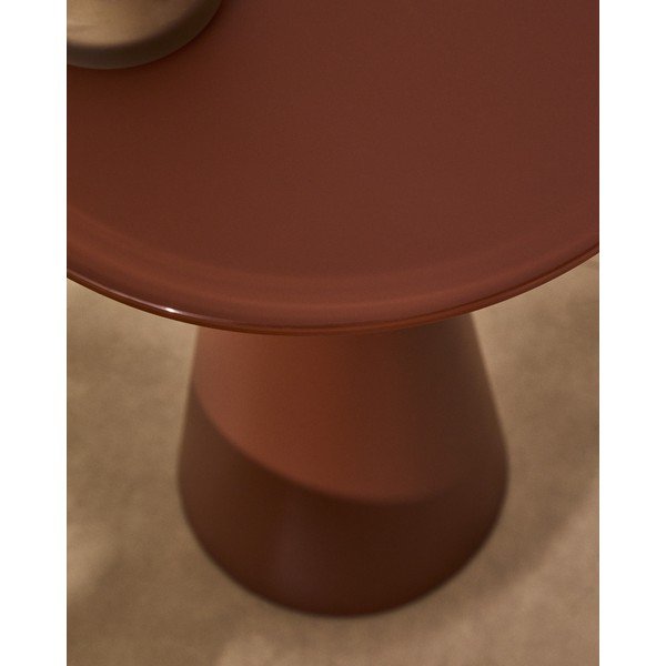 Ümmargune abilaud klaasist pealispinnaga ø 35 cm Wilshire - Kave Home-image-4